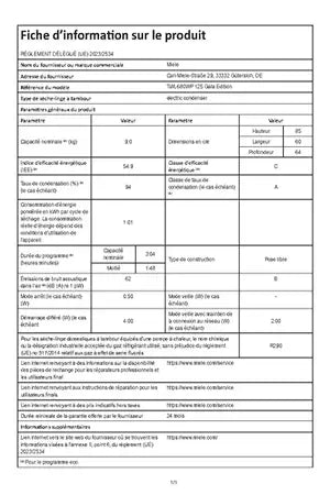 Sèche-linge pompe à chaleur Miele TWL 680 W