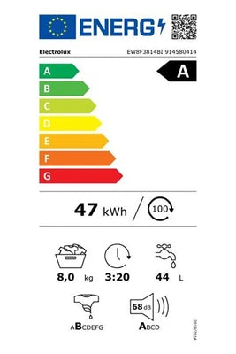 Lave-linge hublot Electrolux EW8F3814BI - ENCASTRABLE 60CM