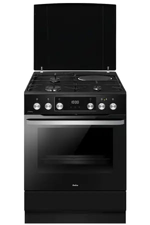 Cuisinière mixte Amica ACM7037RN NOIR MAT - UBAYE ELECTROMENAGER