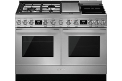 Piano de cuisson SMEG PORTOFINO 120CM MIXTE INOX - CPF120IGMPX