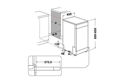 Lave-vaisselle pose libre Whirlpool WH6FC11BS7A0W