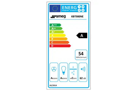 Hotte décorative murale Smeg KBT900NE - UBAYE ELECTROMENAGER