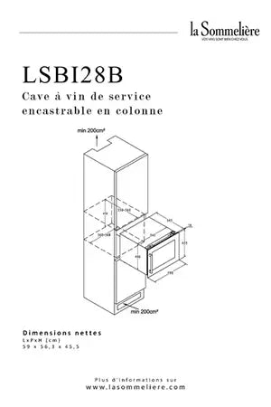 Cave de service La Sommeliere LSBI28B - UBAYE ELECTROMENAGER