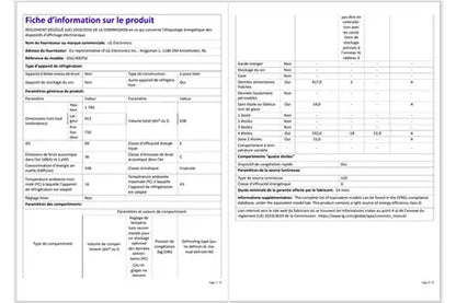 Réfrigérateur américain Lg GSLC40EPSE/PE