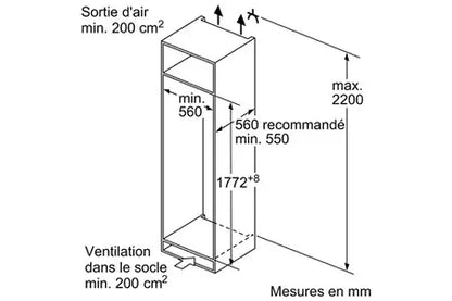 Réfrigérateur 1 porte Siemens ki81rnse0