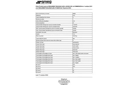 Piano de cuisson Smeg VICTORIA 110cm MIXTE CREME - TR4110P1 - UBAYE ELECTROMENAGER