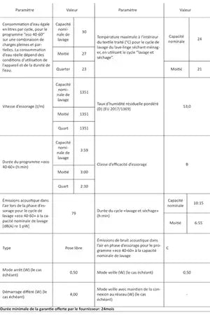 Lave-linge séchant Whirlpool FFDD1074489BVFR