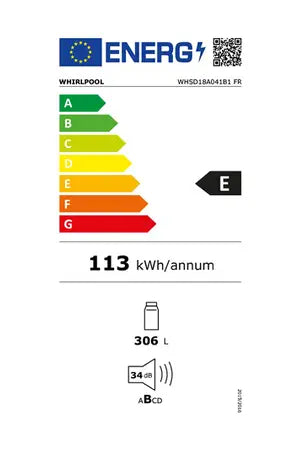 Réfrigérateur 1 porte Whirlpool WHSD18A041B1 FR
