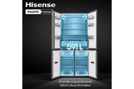 Réfrigérateur multi-portes Hisense RQ768N4GBE Freshfit