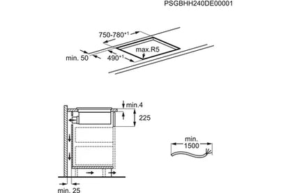 Plaque de cuisson avec hotte intégrée Electrolux KCC8344 - UBAYE ELECTROMENAGER