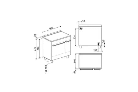 Piano de cuisson Smeg ESTHETIQUE CLASSICA 90cm MIXTE INOX - SCB92PX8 - UBAYE ELECTROMENAGER