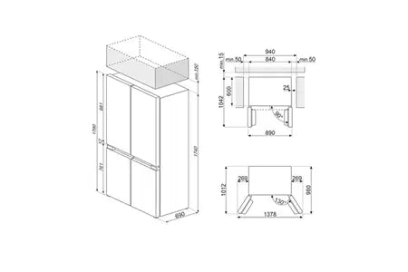 Réfrigérateur multi-portes Smeg FQI48KD