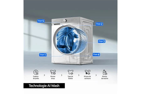 Lave-linge hublot Samsung WW11DG6B85LK BESPOKE AI
