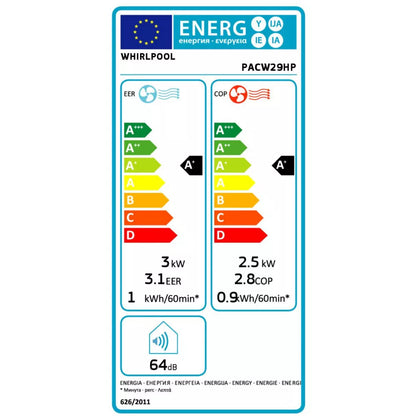 Climatiseur réversible Whirlpool PACW29HP