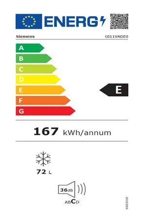 Congélateur bar Siemens GI11VADE0 - ENCASTRABLE 72CM - UBAYE ELECTROMENAGER