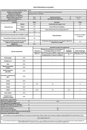 Congélateur armoire Beko BR3XRFNE274W1