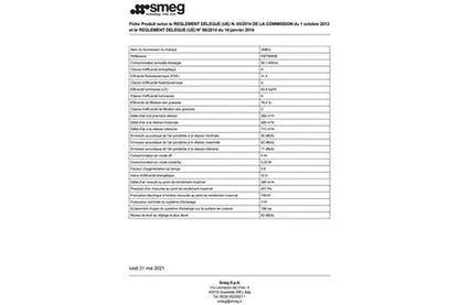 Hotte décorative murale Smeg KBT900NE - UBAYE ELECTROMENAGER