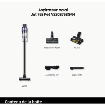 Aspirateur balai SAMSUNG Jet 75E Pet VS20B75BGR4