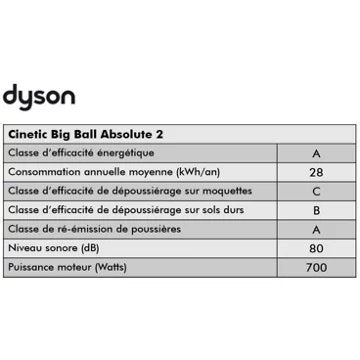 Aspirateur sans sac DYSON Cinetic Big Ball Absolute 2