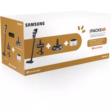 Aspirateur balai SAMSUNG Pack Jet 85 Pet + Double serpillière spray + 2ème filtre