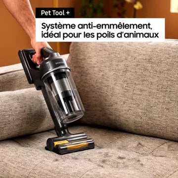 Aspirateur balai SAMSUNG Pack Jet 85 Pet + Double serpillière spray + 2ème filtre
